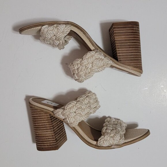 NEW Dolce Vita Roulette Sandals Womens 9 Crochet Boho Cottagecore Retro Summer - Picture 6 of 9